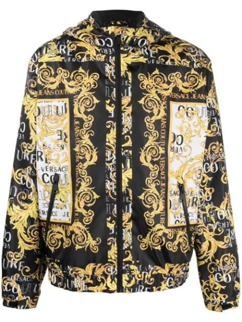 versace jeans couture hooded jackets|Versace jean jacket sale.